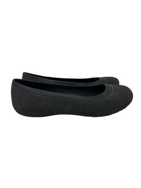 Crocs Mammoth Black Slip On Fleece LIned Sole Ballet Flats Women's Size 9